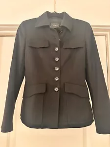Akris Women's Black Wool / Cashmere Designer Jacket size US4 workwear, Blazer - Picture 1 of 7