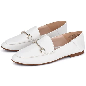 JENN ARDOR Women's Loafers - White| Womens Shoes | Womens Slip on Loafers Flats - Picture 1 of 13