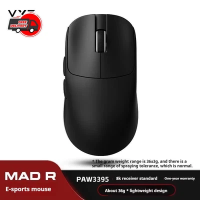 The New Vxe Mad R/R Major Gaming E-Sports Mouse Paw3395/3950 Dual-Mode Nonporous - Image 1 of 4
