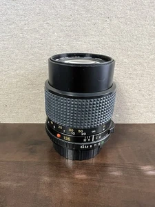 Minolta MD 135mm 1:3.5 Lens 49MM Sliding Hood, Rear Lens Cap - Picture 1 of 5