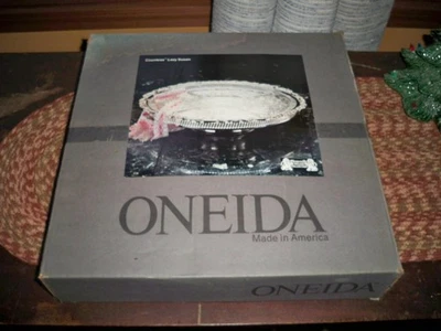 Nunca Usado Lazy Susan Webster Wilcox Oneida 15" Ornamentado Plateado Redondo Foto 1 de 4