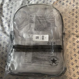 Converse Clear Backpack Unisex Book Bag One Size Translucent NEW NWT $45 - Picture 1 of 2