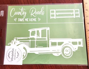 Magnolia Design Co Adhesive Reusable Silkscreen Stencil Farm & Truck - new - Picture 1 of 3