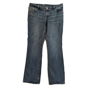 Pantalones de mezclilla Lane Bryant Genius Fit ajustados para mujer 20T Bootcut lavado oscuro elástico Den - Imagen 1 de 11