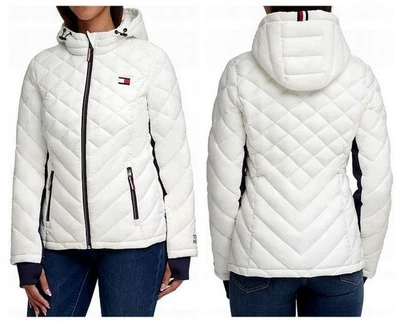 Tommy Hilfiger Women’s Puffer Jacket White Nylon Winter - Image 1 of 4