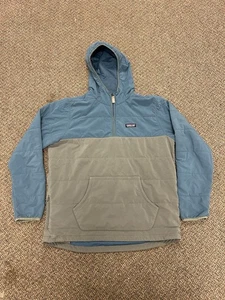 Patagonia Pack In Pullover Hoodie Men’s Large 1/2 Zip Jacket Two Tone Blue - Picture 1 of 9