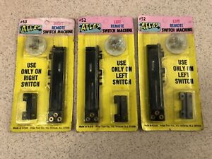 Vintage Atlas 1 RIGHT #53 / 2 LEFT #52 Remote Switch Machine Lot of 3 Total