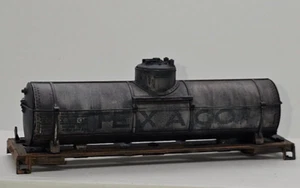 Carro de tren tanque de cúpula única Texaco escala H0 plateado oxidado material rodante - Imagen 1 de 2