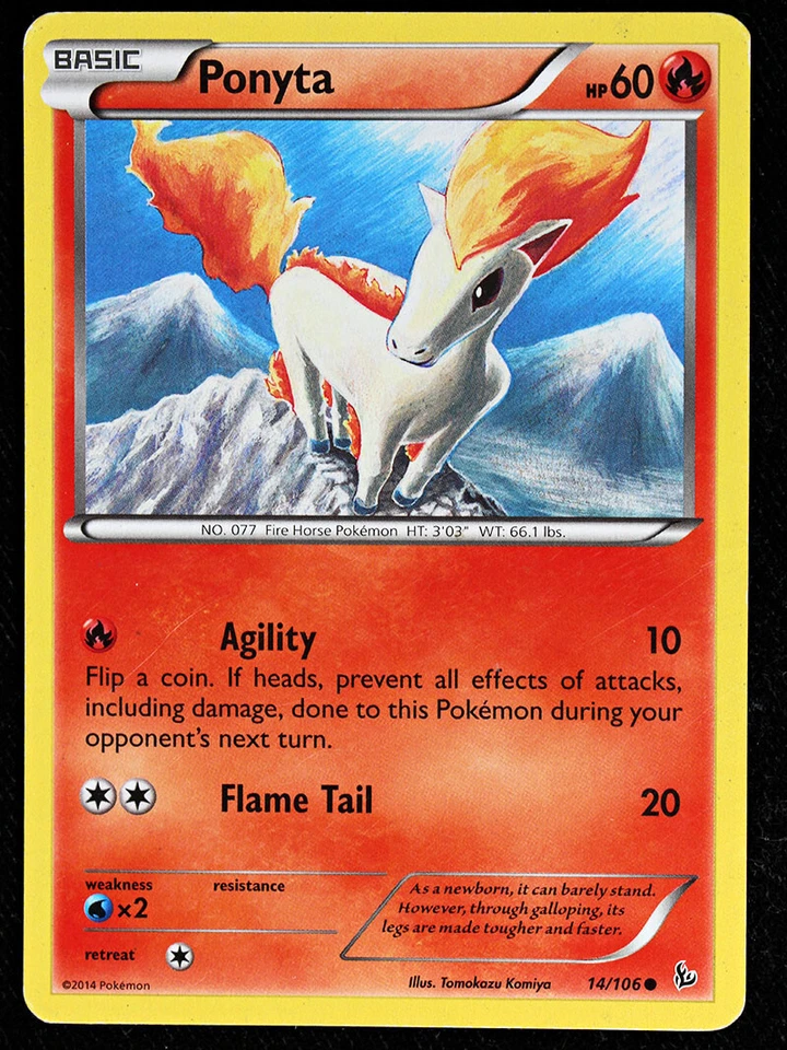 Pokemon TCG - Generations - Ponyta - 14/83 - Common - Regular LP - Image 1 of 2