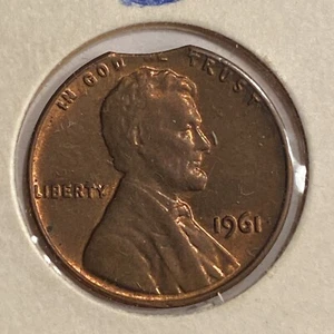 1961 Lincoln Memorial Cent Clipped Planchet Clip Error UNC - Picture 1 of 2