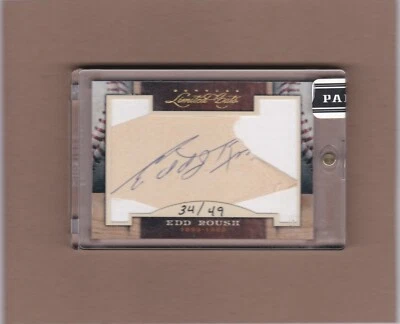 2011 Donruss Limited Cuts Cut Signatures 34/49 Edd Roush #105 Auto HOF - Image 1 of 2