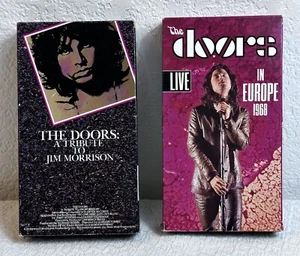 The Doors VHS Tapes Lot of 2: Live in Europe 1968 & A Tribute to Jim Morrison - Picture 1 of 5