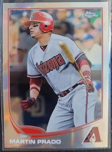 2013 TOPPS CHROME BASEBALL 188 MARTIN PRADO REFRACTOR DIAMONDBACKS - Picture 1 of 2