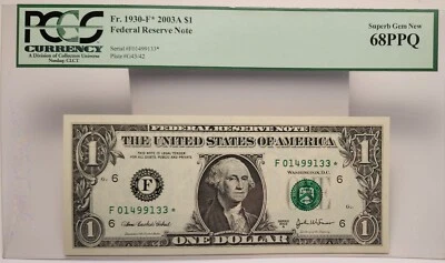2003 A Star Note Federal Reserve Atlanta Georgia PCGS 68 PPQ - Image 1 of 4