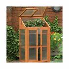 Double Door Wooden Greenhouse Transparent Poly-carbonate Glazing  H120xW69xD51cm