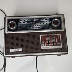 Vintage Stewart ST-845 Multi Band Solid State Radio AM FM TV Radio TestedWorking