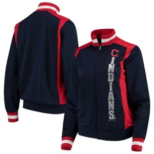 Cleveland Indians G-III 4Her by Carl Banks Women's On Deck Full-Zip Jacket Med. - Picture 1 of 6