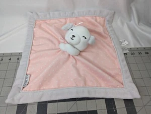 Carters White Dog Lovey Orange Security Blanket Polka Dots Stuffed Animal Toy - Picture 1 of 6