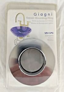 Giagni Vessel Sink Mounting Ring - CHROME - Model # VR-1-PC - New 