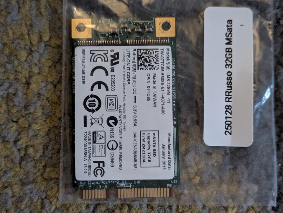 msata SDD 32GB for laptop model LMS 3259M-11 - Image 1 of 1