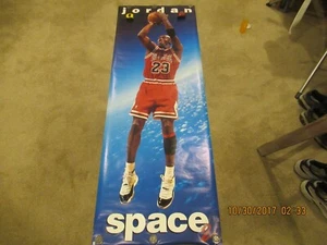 chicago bulls michael jordan space 2 26x74 doorsize poster 1995 by costacos bros - Picture 1 of 7