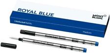 Montblanc Rollerball 2 x Pen Refill Medium Royal Blue 124504