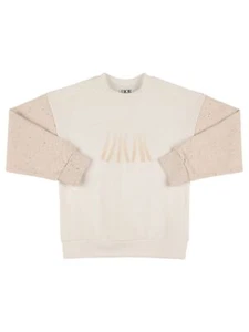 Baby Dior Ivory And Mattled Beige Cotton Fleece Sweatshirt New - Picture 1 of 2