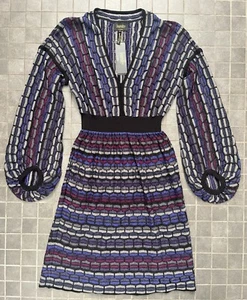 Laundry by Shelli Segal Metallic Knit Holiday Cocktail Party Evening Dress Sz XS - Picture 1 of 10