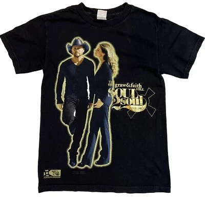 Tim McGraw Faith Hill T Shirt Soul 2 Soul Tour 2007 Adult Small Tee - Image 1 of 4