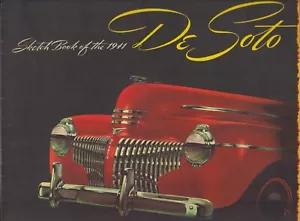 Sketch Book of the 1941 DESOTO Custom DeLuxe full color sales brochure 9x11.5 - Picture 1 of 2