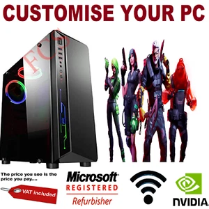 ULTRA FAST i5 i7 Desktop Gaming Computer PC SSD 2TB 16GB RAM GTX 1660 Windows 10 - Picture 1 of 8