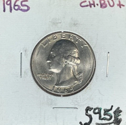 1965 WASHINGTON QUARTER ~ CH/BU+ - CLAD ~BEAUTIFUL COIN~ Cover