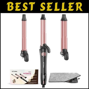 Automatic Curling Iron with Dual Voltage & Adjustable Heat for Beachy Waves - Picture 1 of 7