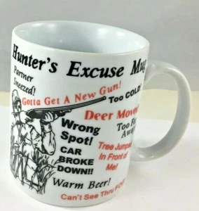 Taza Cazadores Excusa Café Cacao Humor Novedad Nueva - Imagen 1 de 4