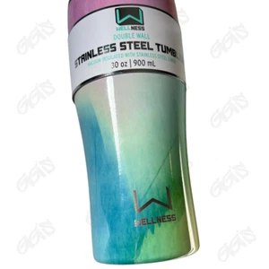 Bicchiere benessere 30 oz acciaio inox pastelli arcobaleno caldo 6 ore freddo 12 ore NUOVO - Foto 1 di 8