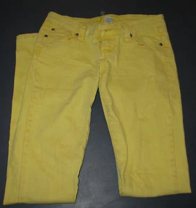 Long Yellow Jean Pants Jeans Girl Size 3 et Deal Jeans Cotton/Spandex - Picture 1 of 3