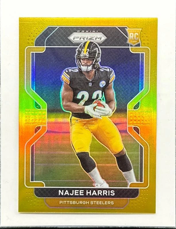 2021 Panini Prizm Najee Harris #343 Gold Prizm Rookie RC #09/10 Steelers