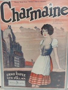 Partitura musical Charmaine 1926 Erno violación Lew Pollack Sherman arcilla ukelele barra - Imagen 1 de 5