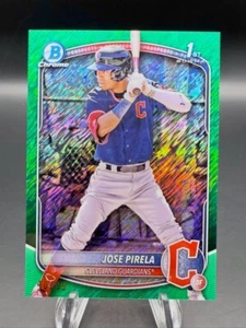 2025 Bowman - Jose Pirela 1st Bowman /99 Chrome Green Shimmer #BP-111 Guardians - Picture 1 of 13