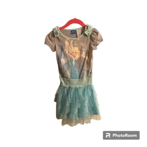 Disney Frozen Elsa girls sparkle tutu dress sz XS 4-5 - Picture 1 of 9