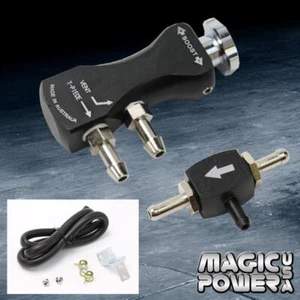 BLACK UNIVERSAL ADJUSTABLE MANUAL GAUGE TURBO RACING BOOST CONTROLLER 1-30 PSI - Picture 1 of 1