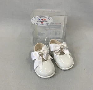 Baypods Crema Bebé Zapatos con Lazo - Talla Infantil 3 - 12/18 Meses - Imagen 1 de 11