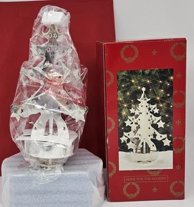 Silverplate 10.5" Musical Christmas Tree ~ Silent Night ~ Home for The Holiday - Picture 1 of 6
