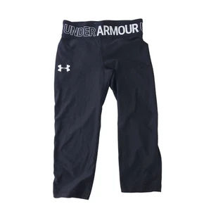 Under Armour Capri Pants Girls Youth Medium Athletic Pants Black - Picture 1 of 3
