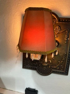 Night Light light Lamp plug in with Bronze tone beaded shade - Picture 1 of 7