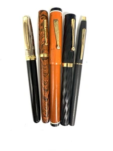 Vintage Füllfederhalter Konvolut (5) Sheaffer White Dot Cross, Waterman Ideal, Miracle - Bild 1 von 22