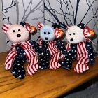 Ty Beanie Baby Spangle All 3 - Pink Blue White