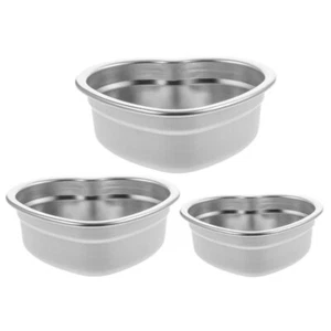 3 Pezzi Piatto Snack a Forma di Cuore Ciotole Miscelazione Acciaio Inox Insalata - Foto 1 di 12