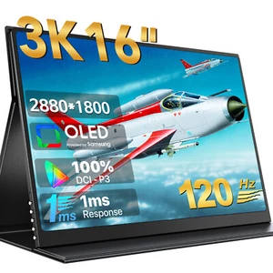 UPERFECT 16" Portable Monitor Laptop Monitor 120Hz Travel Gaming Monitor 500Nits - Picture 1 of 9