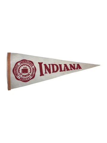 1960’s Indiana Hoosiers University Pennant 12x29 IU Bloomington IN Cover